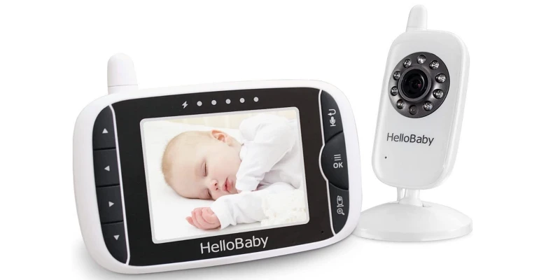 Monitor para Bebé Sonido y Video con pantalla grande HelloBaby