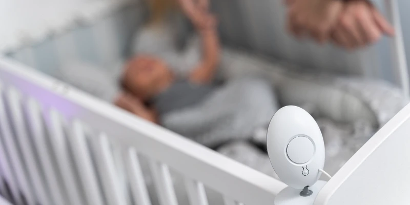 Monitor De Vídeo Para Bebés Cámara De Vigilancia Con Sensor De Temperatura  De 8 Canciones De Cuna Para Interiores Y Exteriores